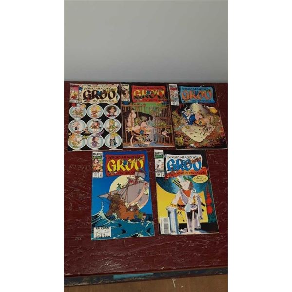 5 Vintage Groo the Wanderer Marvel Comics