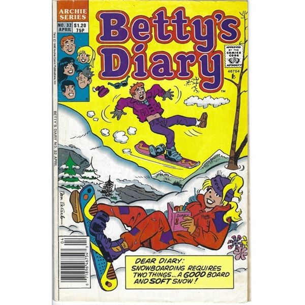 ARCHIE COMICS BETTY'S DIARY #32 APRIL $1.20 46754