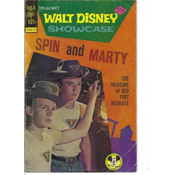 GOLD KEY WALT DISNEY SHOWCASE SPIN & MARTY 25¢ THE TREASURE OF OLD FORT RESOLUTE 90258-510