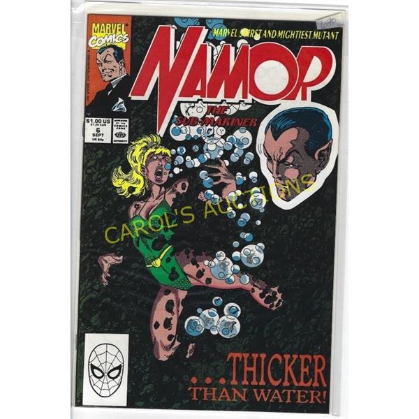 1990  NAMOR THE SUB MARINER  DC COMIC #6 SEPT $1.00 (US) $1.25 (CAN) 60p (UK)