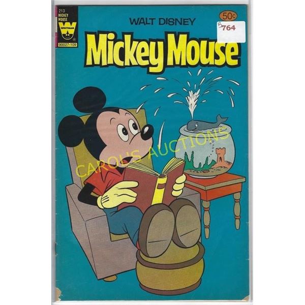 VINTAGE WALT DISNEY "MICKY MOUSE" WHITMAN COMIC #213 - 50 CENTS