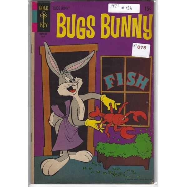 1971 GOLD KEY COMICS BUGS BUNNY #136 15 ¢ 10070-107 JULY