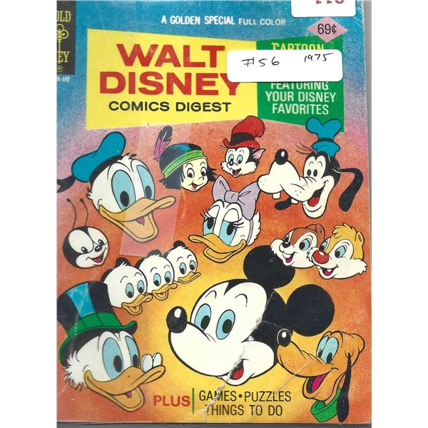 VINTAGE  GOLD KEY WALT DISNEY COMICS DIGEST 69¢ 92301-512