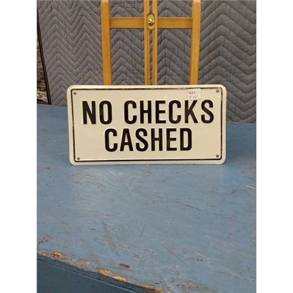 6x12 sign no checks cashed