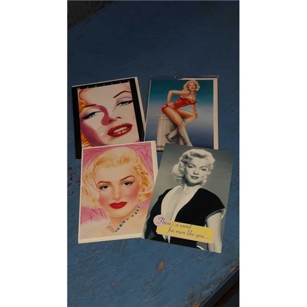 4 new vintage Marilyn Monroe cards
