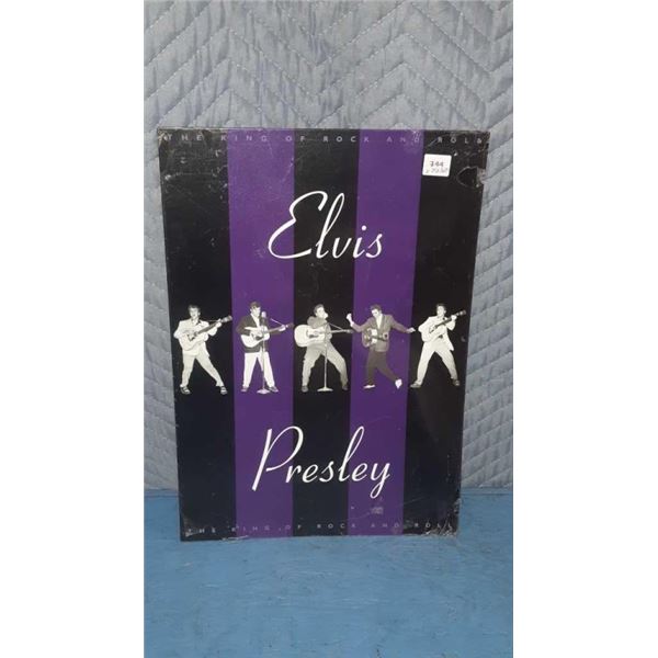 New Elvis Presley the king of rock and roll metal sign 11.75 in by 16.75 inches