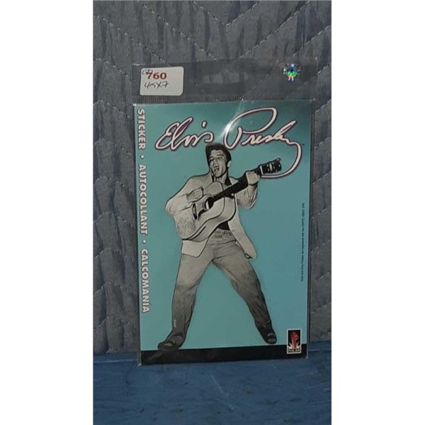 Vintage new Elvis Presley sticker 4.5 in by 7 in