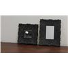 Image 1 : Pair of vintage black mirrors can be hung horizontally vertically or diagonally 8 inches by 8 inches
