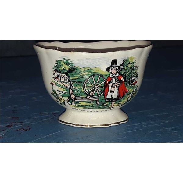 Antique Old Foley possibly Sugar Dish souvenir of Wales