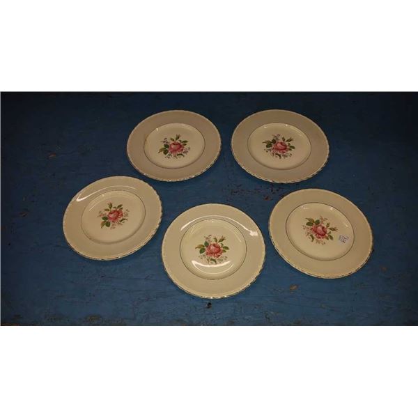 5 antique Myott and Sons plates 2 are 9 in 3 are 7.5 in one 7.5 inch plate has a chip