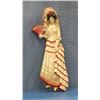 Image 1 : Vintage chalkware flamingo dancer made in Canada 30 in by 10.5 in by 3.5 in need some TLC