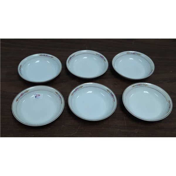 6 vintage Noritake bowls 5.25 inch diameter