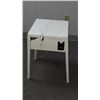 Image 1 : Small metal Ikea table with drawer not sure if it has a charging station or not maybe 14.5 inch by 1