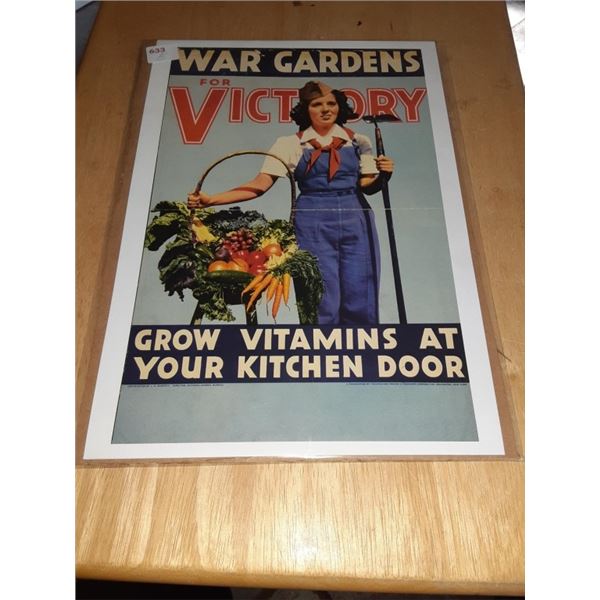 10" X 13" WWII PROPAGANDA POSTER