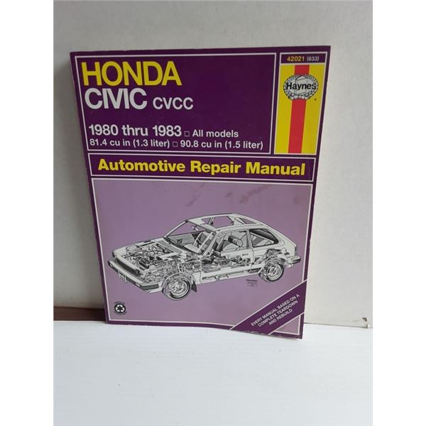HAYNES HONDA CIVIC 1980-1983 MANUAL