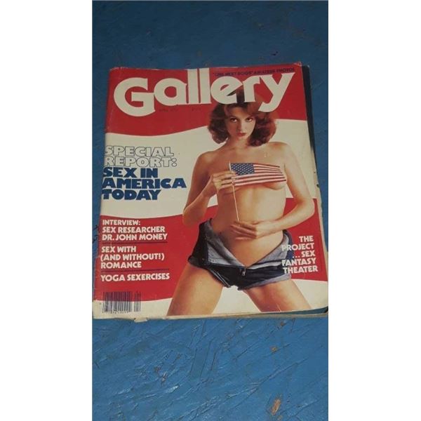 Vintage Gallery magazine sex in America today April 1977 the cover is ripped