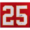 Image 2 : Clyde Edwards-Helaire Signed 35x43 Custom Framed Jersey Display (Beckett COA)