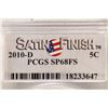 Image 3 : 2010-D JEFFERSON NICKEL PCGS SP68FS SATIN FINISH