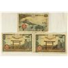 Image 1 : 3-WWII JAPANESE 50 SEN NOTES