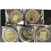 Image 1 : 5 ASSORTED GOLD ENHANCED DOUBLE EAGLES