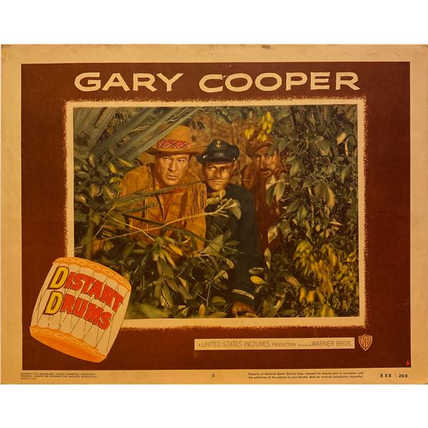 Distant Drums 1951 original vintage lobby card