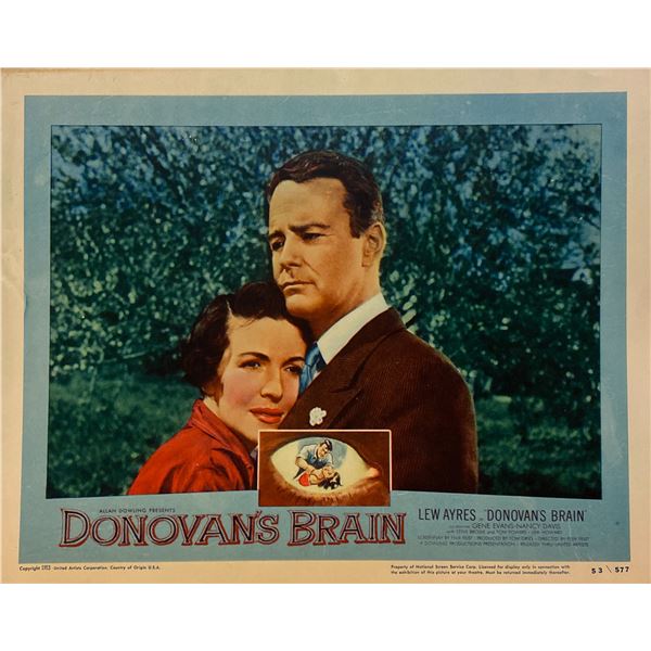 Donovan's Brain 1953 original vintage lobby card