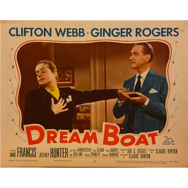 Dreamboat 1952 original vintage lobby card