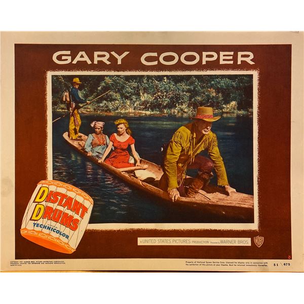 Distant Drums 1951 original vintage lobby card