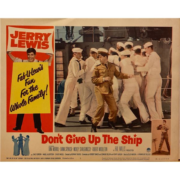 Don't Give Up the Ship 1963 original vintage lobby card