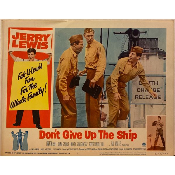 Don't Give Up the Ship 1963 original vintage lobby card