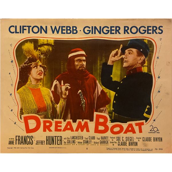 Dreamboat 1952 original vintage lobby card