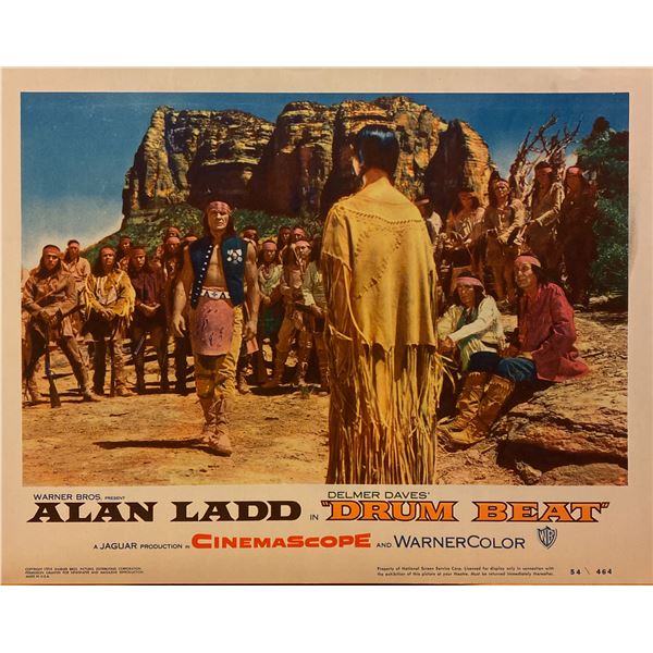 Drum Beat 1954 original vintage lobby card