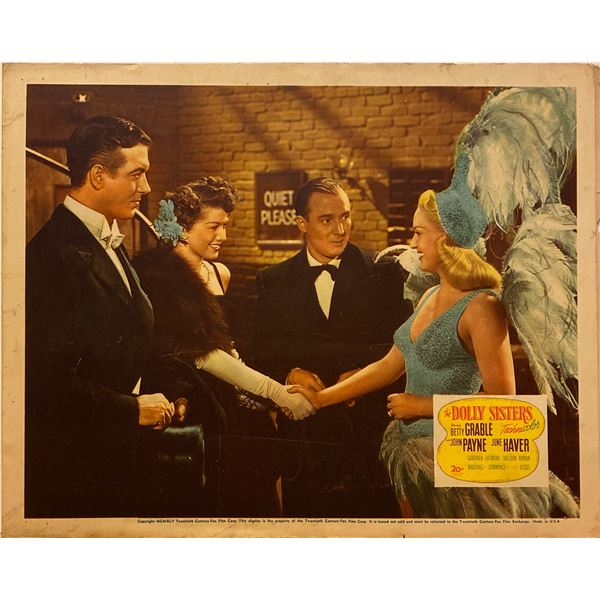 The Dolly Sisters 1945 original vintage insert card