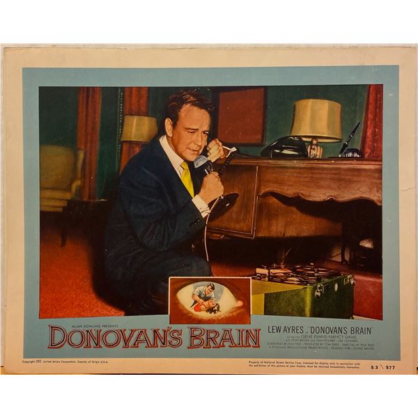Donovan's Brain 1953 original vintage lobby card
