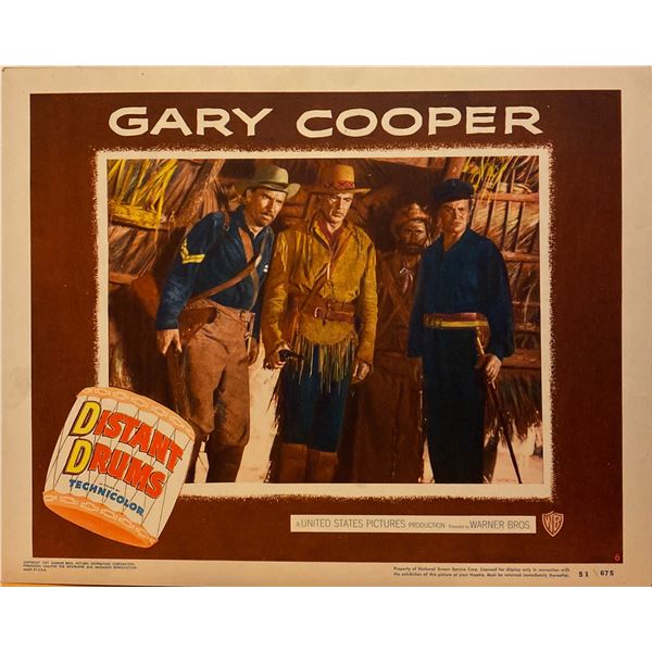 Distant Drums 1951 original vintage lobby card