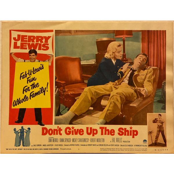 Don't Give Up the Ship 1963 original vintage lobby card