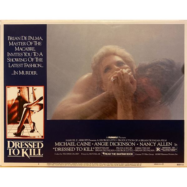 Dressed to Kill 1980 original vintage lobby card