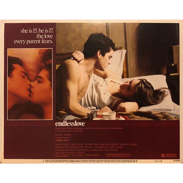 Endless Love 1981 original vintage lobby card