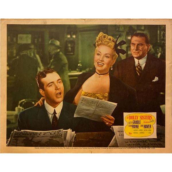 The Dolly Sisters 1945 original vintage insert card