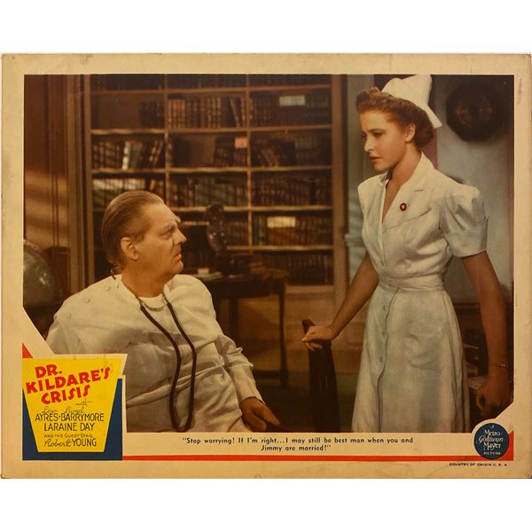 Dr. Kildare's Crisis 1940 original vintage lobby card