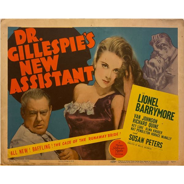 Dr. Gillespie's New Assistant 1942 original vintage lobby card