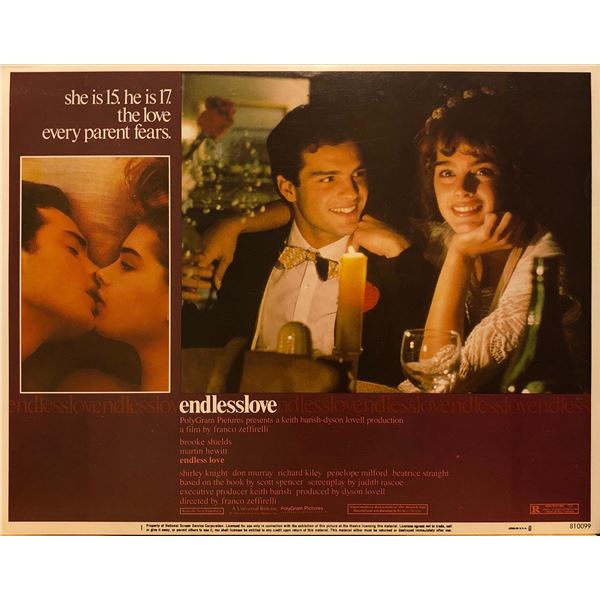 Endless Love 1981 original vintage lobby card
