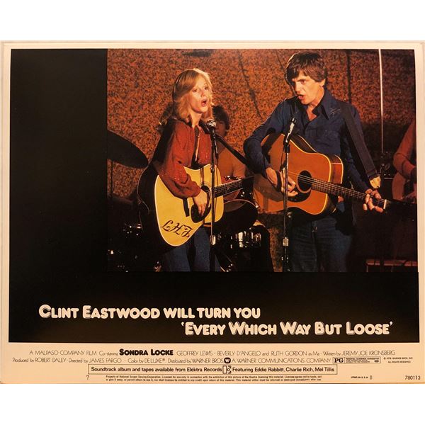 Every Which Way But Loose 1978 original vintage lobby card
