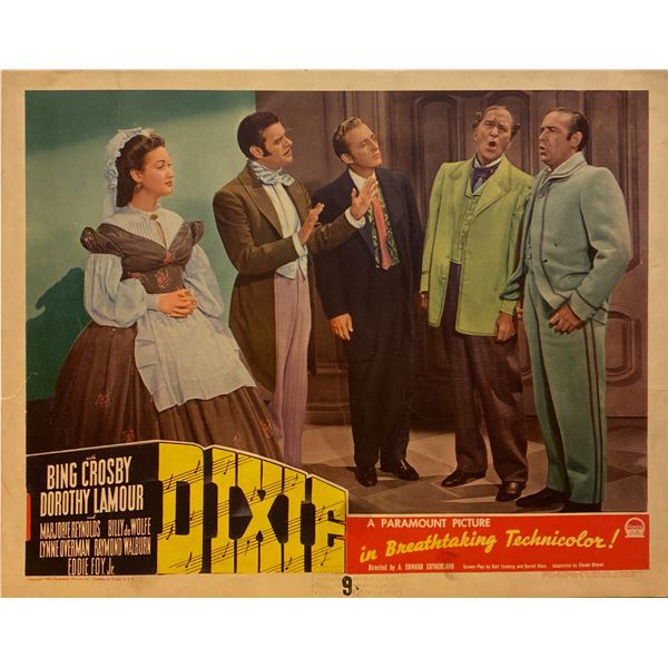 Dixie 1943 original vintage lobby card