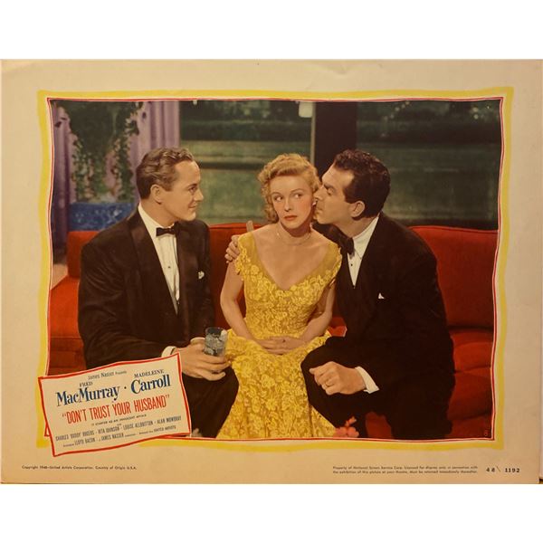 Don't Trust Your Husband 1948 original vintage lobby card