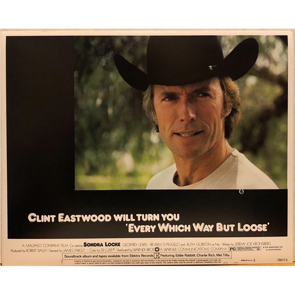 Every Which Way But Loose 1978 original vintage lobby card