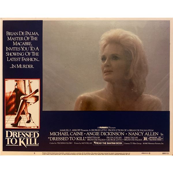 Dressed to Kill 1980 original vintage lobby card