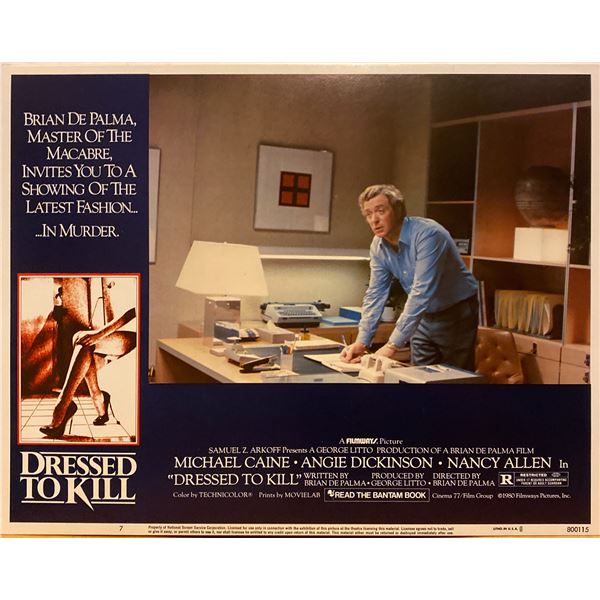 Dressed to Kill 1980 original vintage lobby card