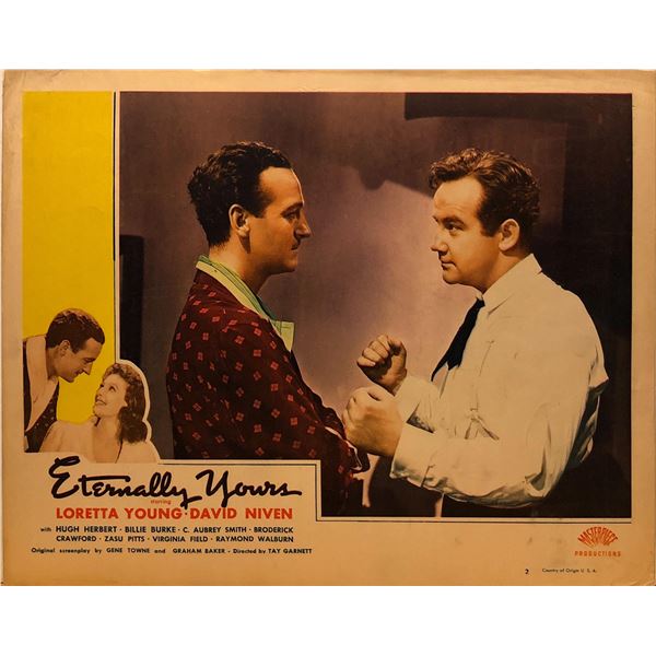 Eternally Yours R-1953 original vintage lobby card