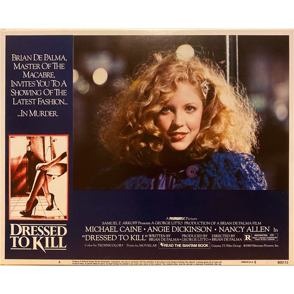 Dressed to Kill 1980 original vintage lobby card